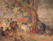 A Break in the Journey,Near Constantinople Karl Briullov